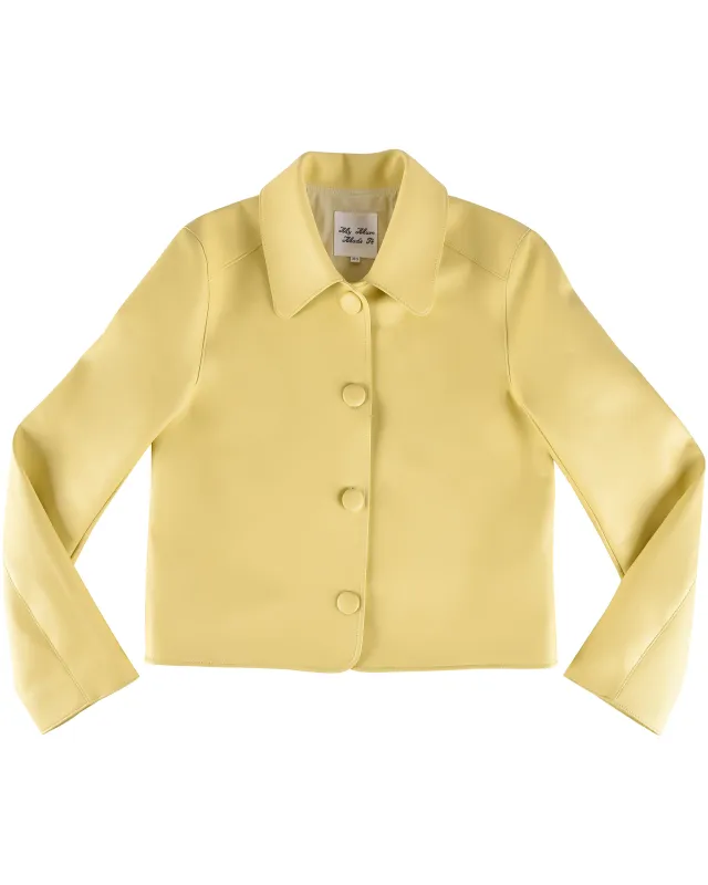 Buttoned Leather Jacket - Marigold sold by My Mum Made It
