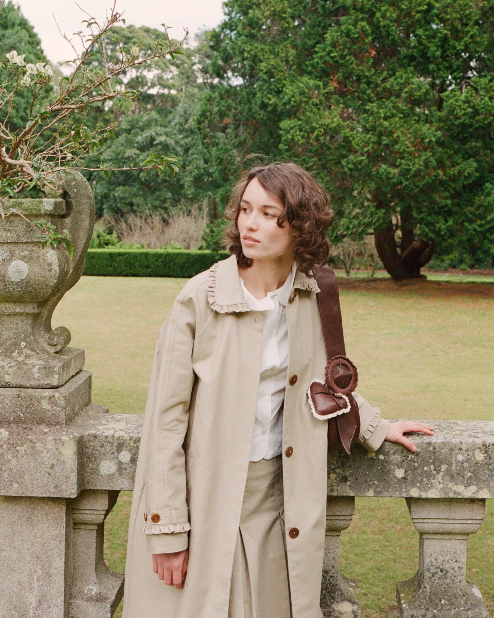 Rosette Heart Keychain - Saddle sold by My Mum Made It product image thumbnail 4