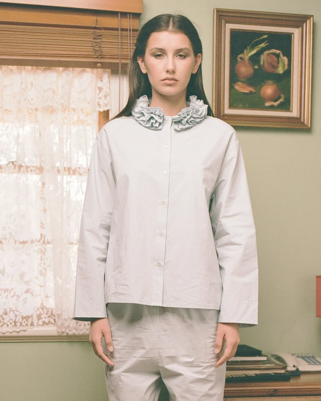Cotton Ruffle Blouse - Bluewishes sold by My Mum Made It product image thumbnail 2