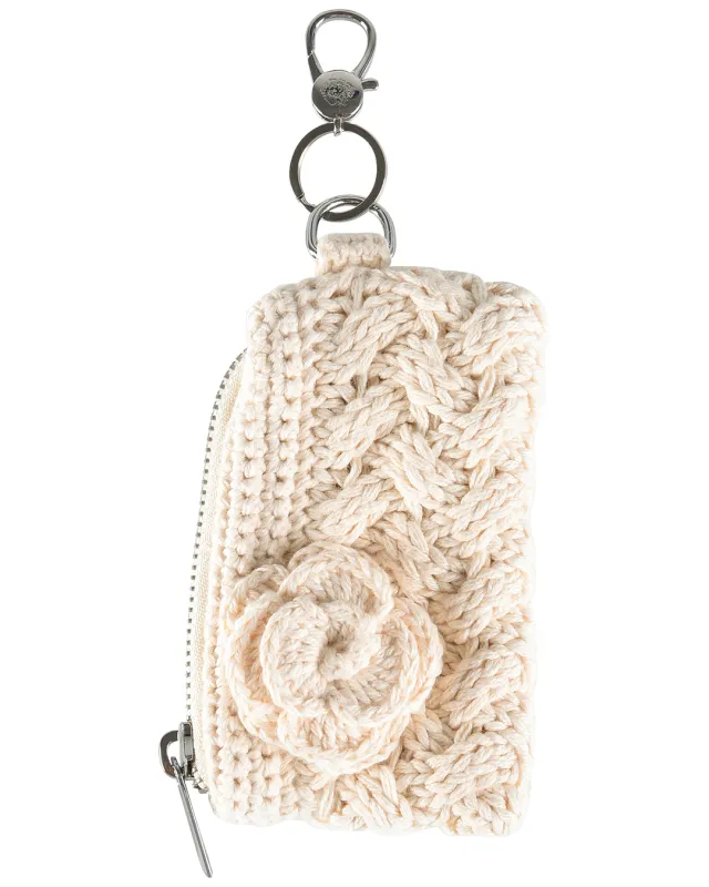 Crochet Garden Keepsake Bag - Porcelain sold by My Mum Made It