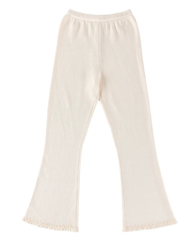 Lace Knit Pant - Porcelain sold by My Mum Made It
