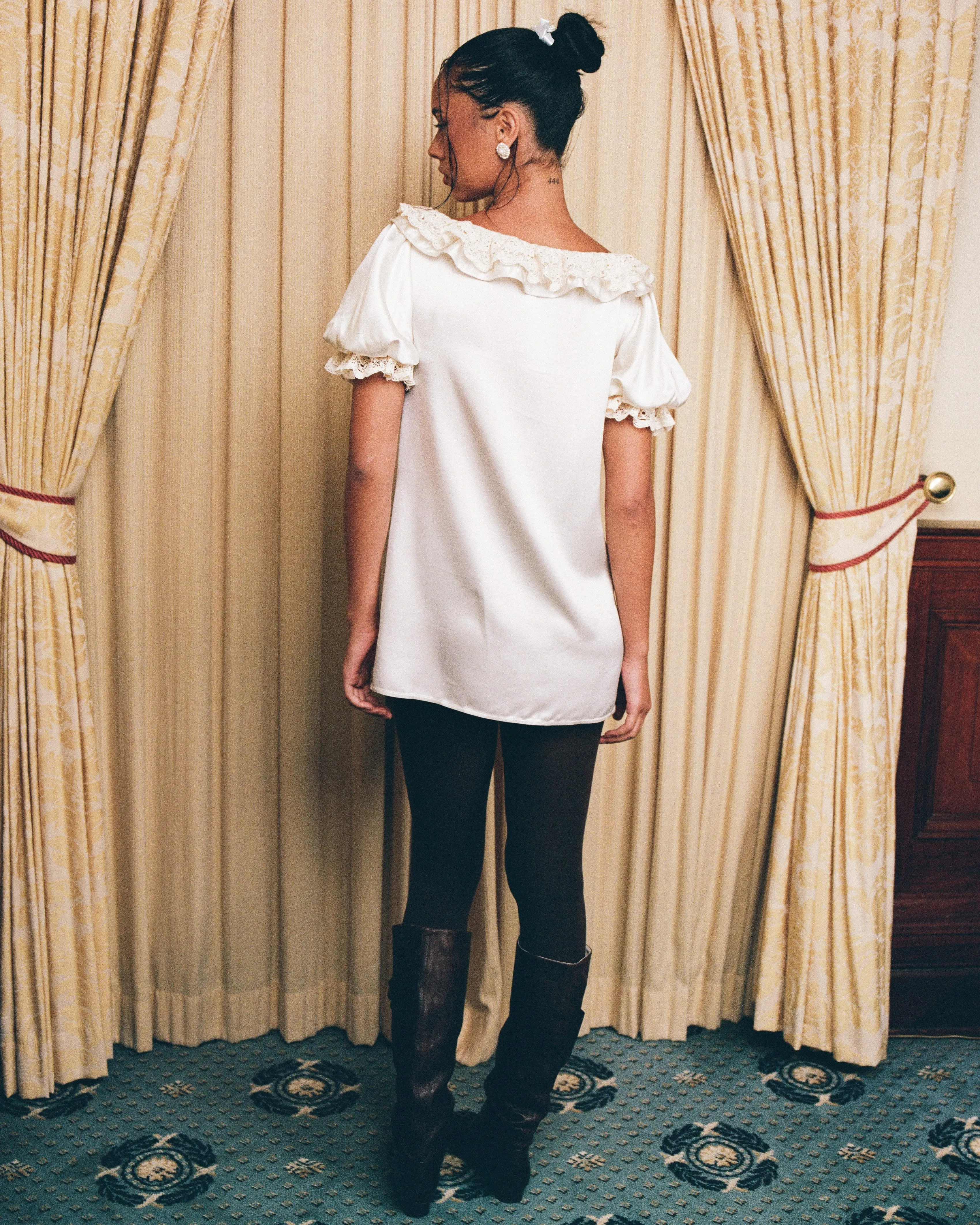 Lace Layer Soirée Dress - Frost sold by My Mum Made It product image thumbnail 5