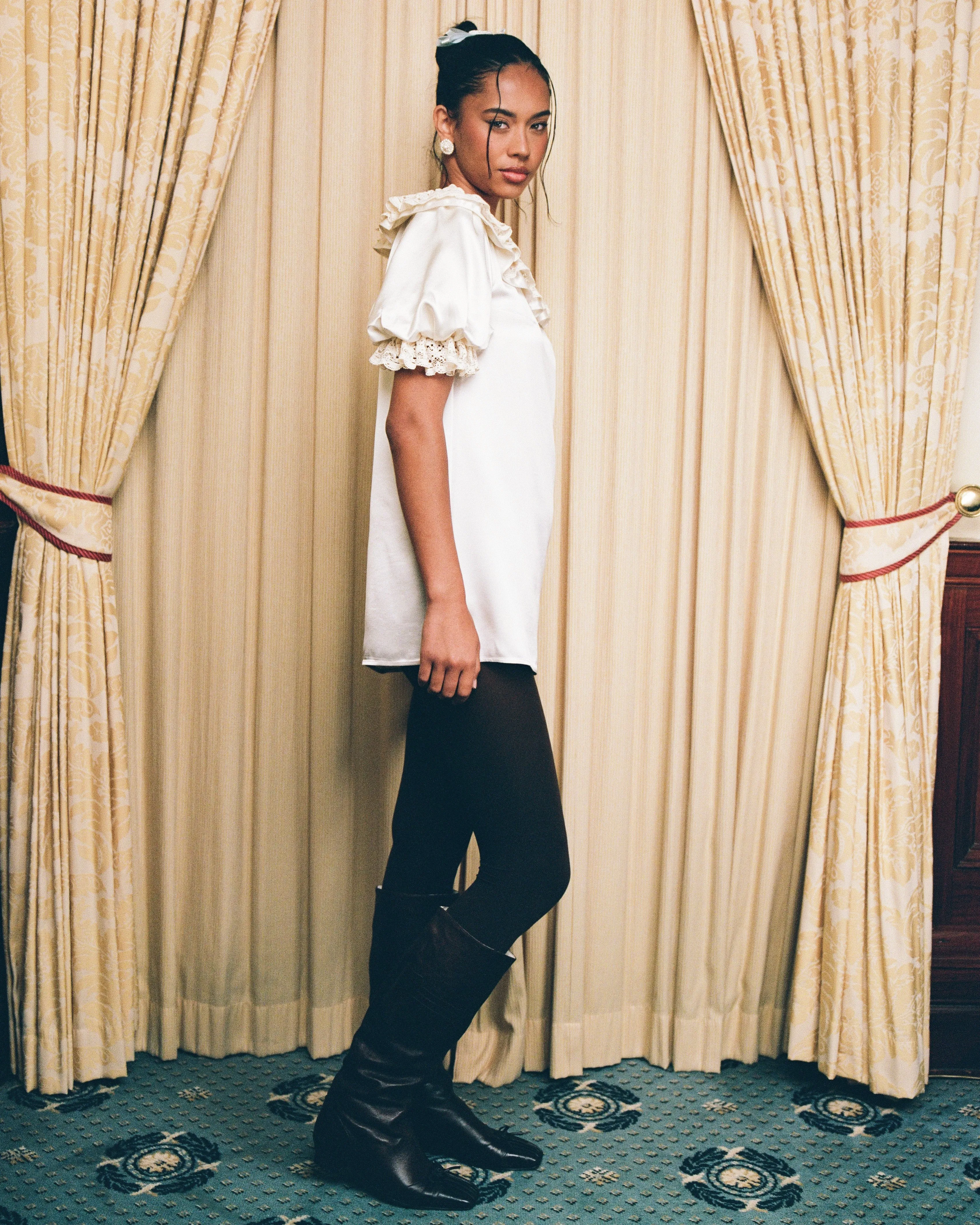 Lace Layer Soirée Dress - Frost sold by My Mum Made It product image thumbnail 4