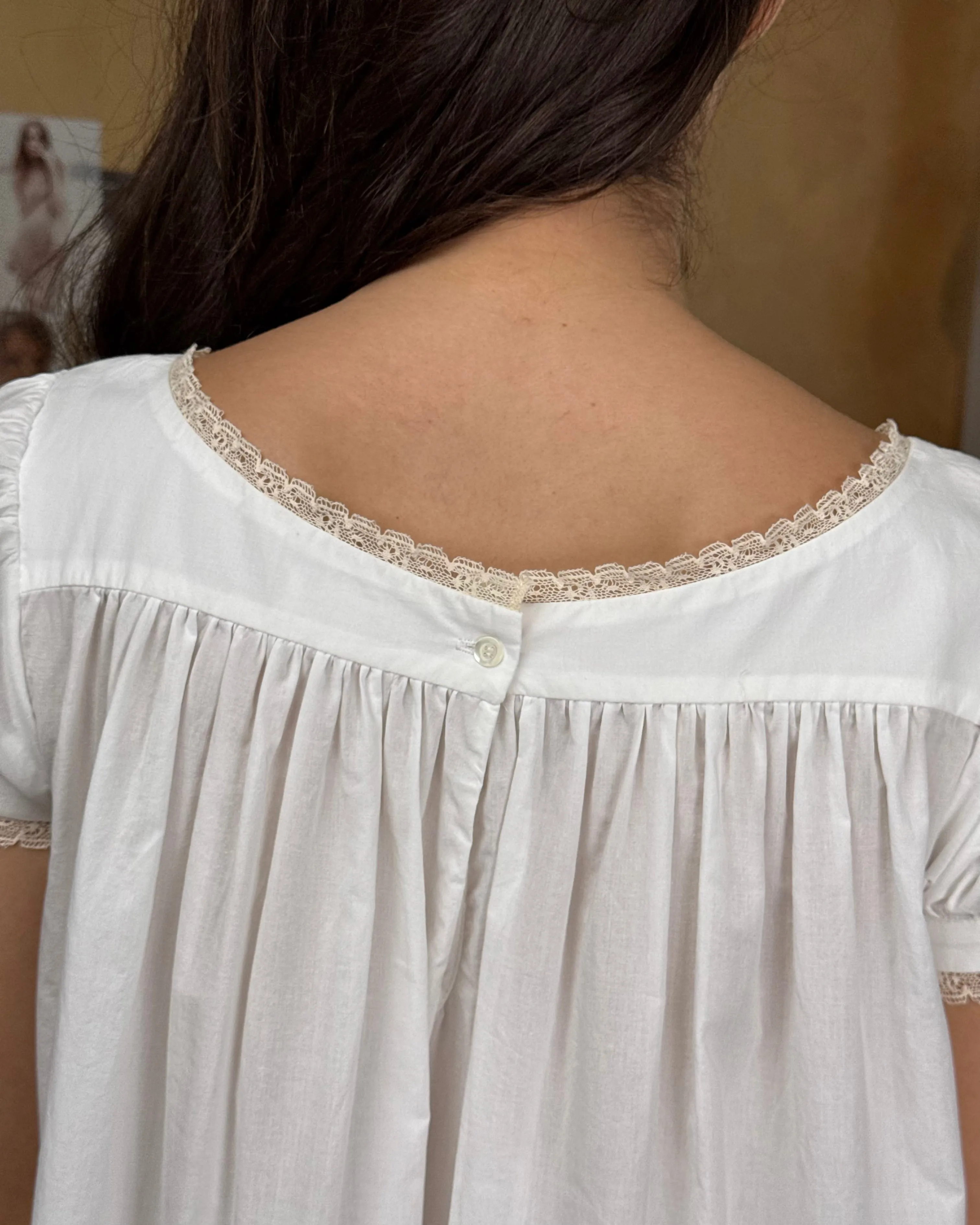 Lucienne Cotton Gown - White sold by My Mum Made It product image thumbnail 5