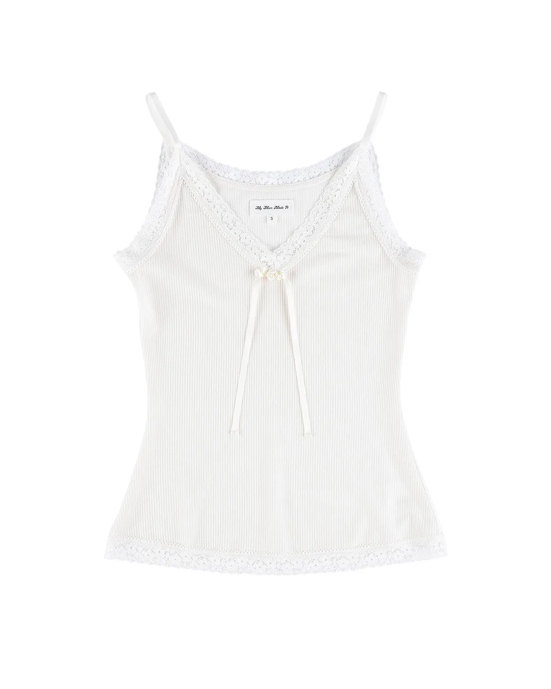 Lisse Rib Camisole - White sold by My Mum Made It