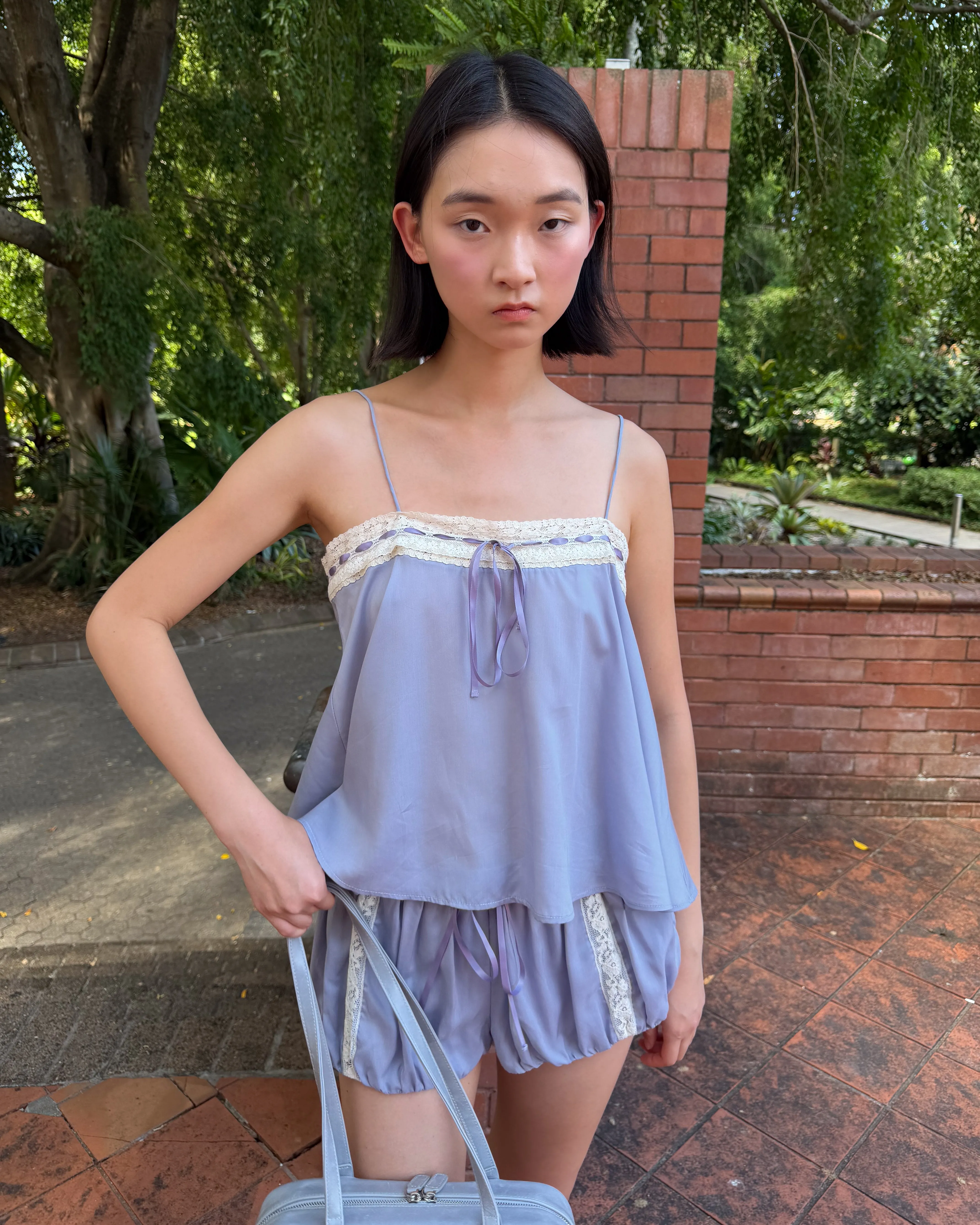 Lace Ribbon Cami - Wisteria sold by My Mum Made It product image thumbnail 2