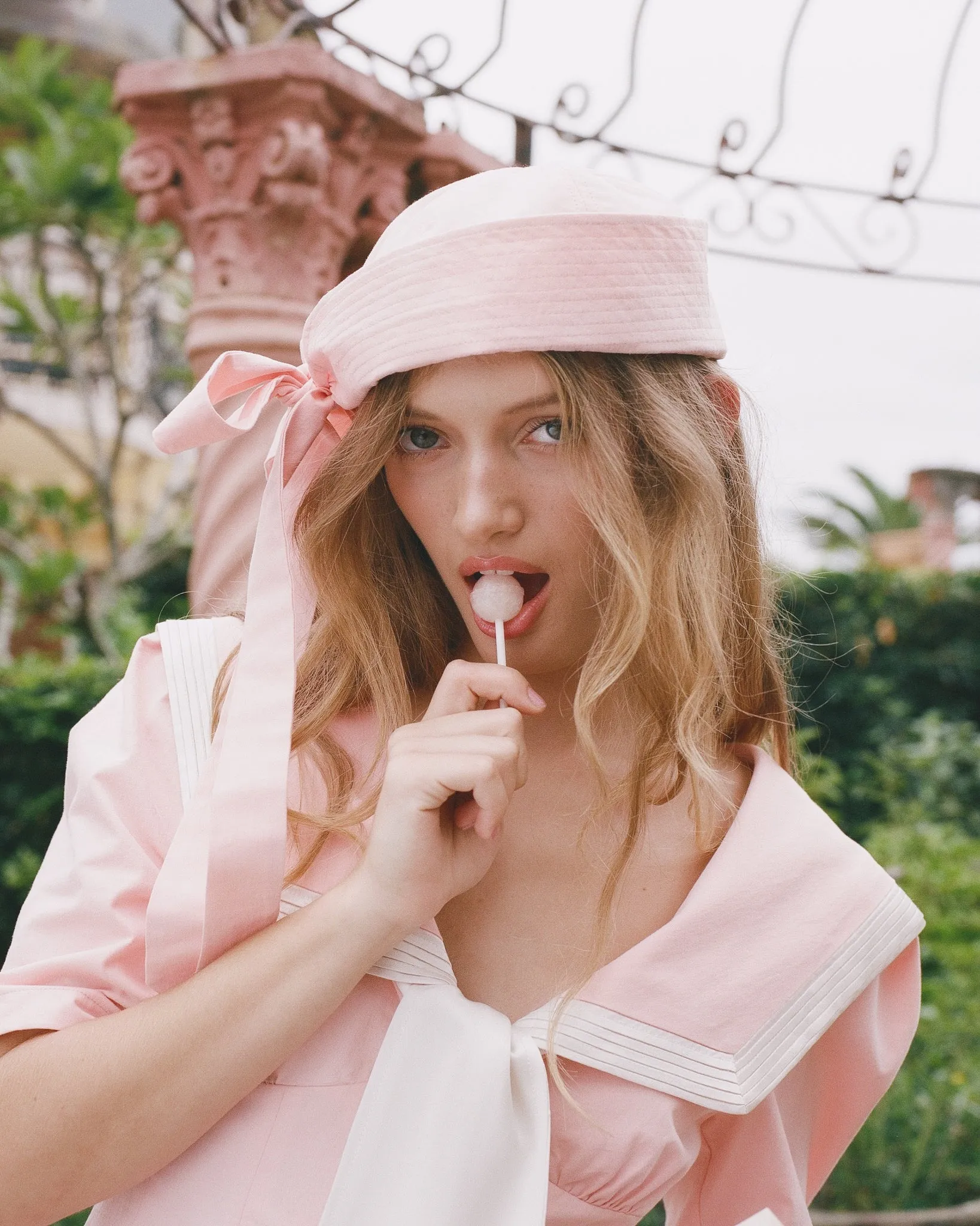 Tie Sailor Hat - Electra Blush sold by My Mum Made It product image thumbnail 2