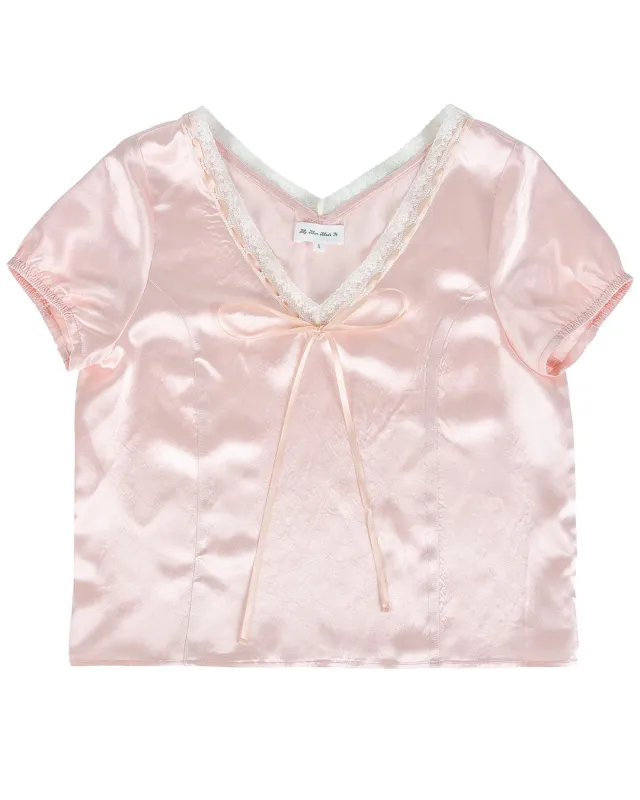 Lace Sola Top - Electra Blush made by My Mum Made It