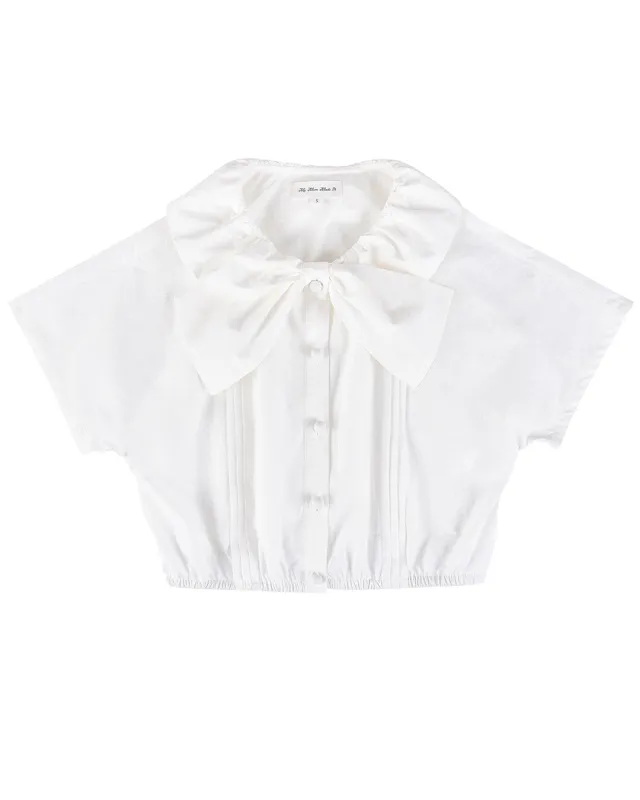 Sail Collar Top - White made by My Mum Made It