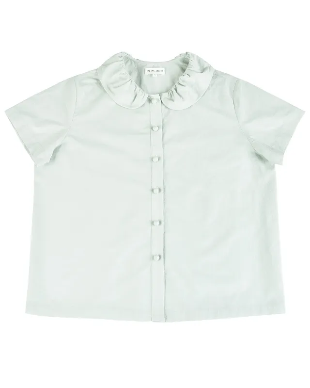 Esme Button Shirt - Mint made by My Mum Made It