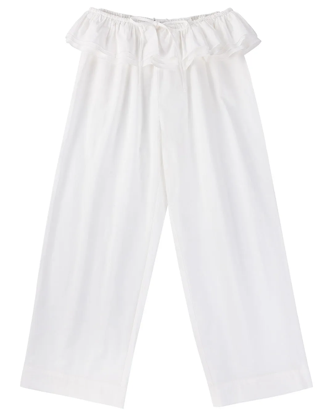 Detachable Ruffle Belt Pant - White sold by My Mum Made It