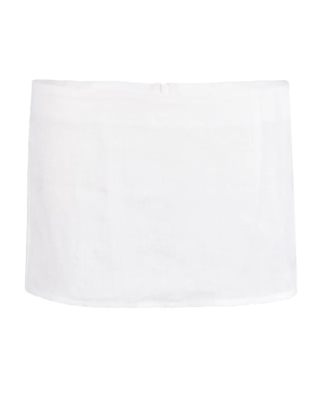 Linen Pleat Skirt - White sold by My Mum Made It