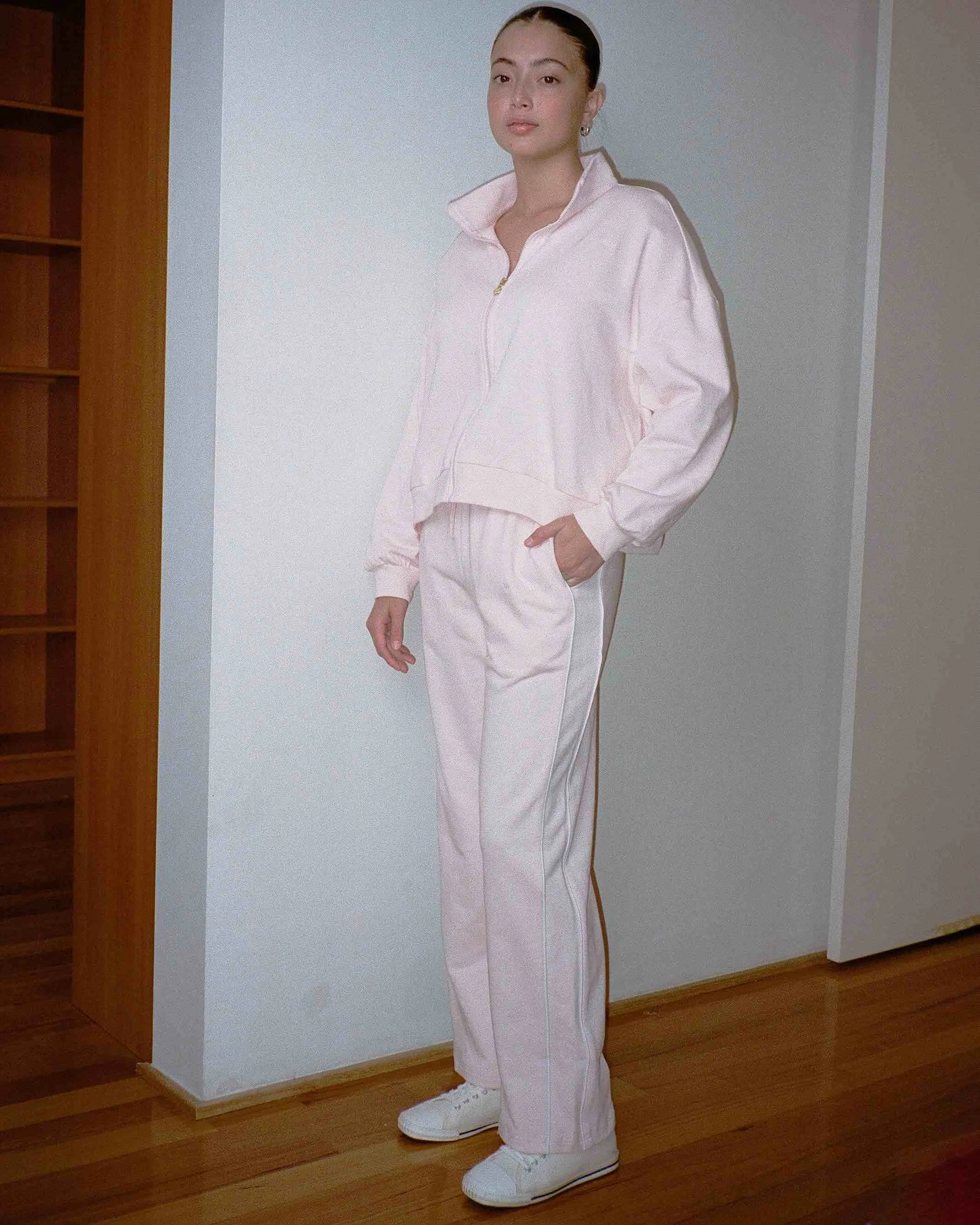 Logo Track Zip-up - Blush sold by My Mum Made It product image thumbnail 4