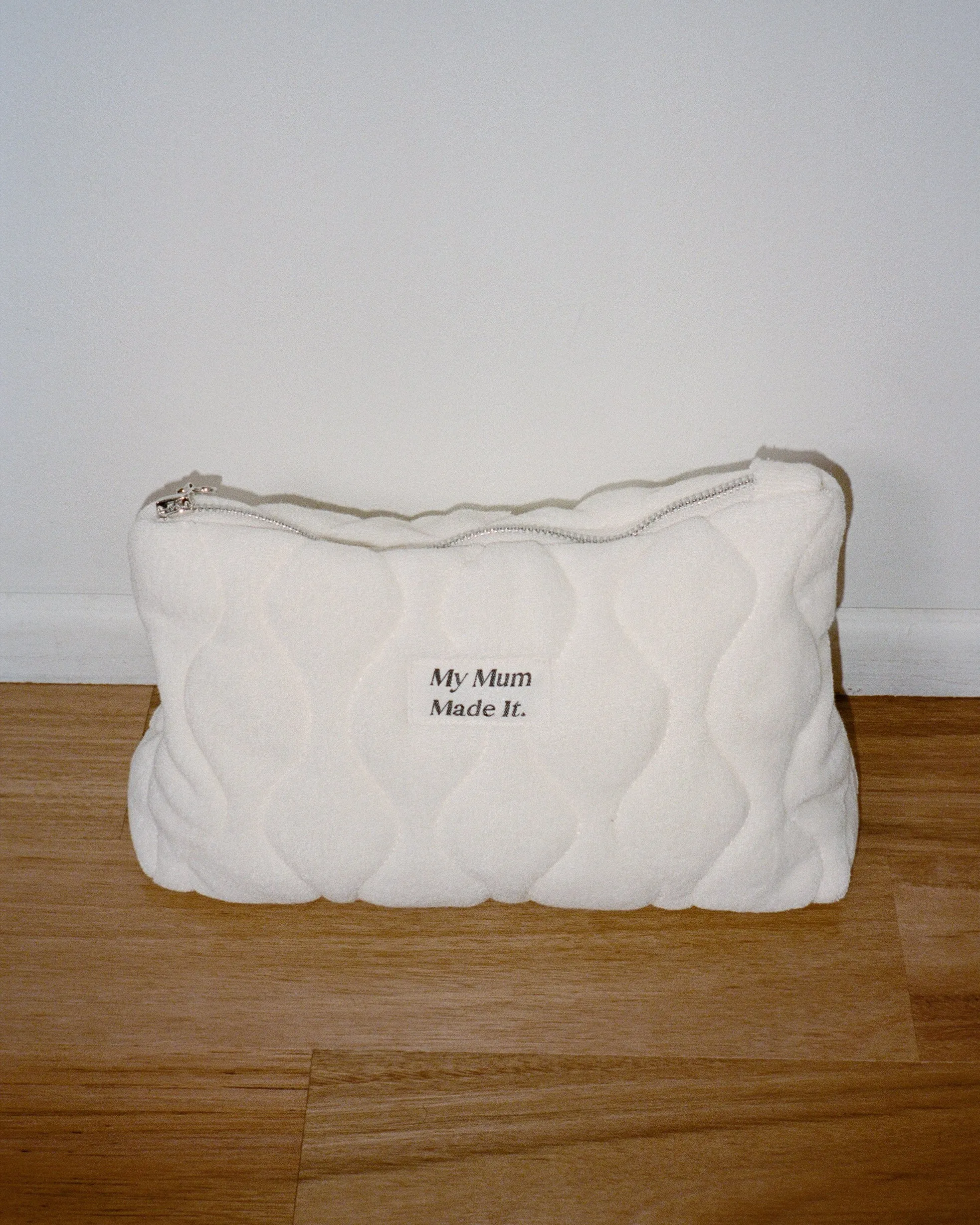 Quilted Toiletry Bag - Off-white Terry sold by My Mum Made It product image thumbnail 2