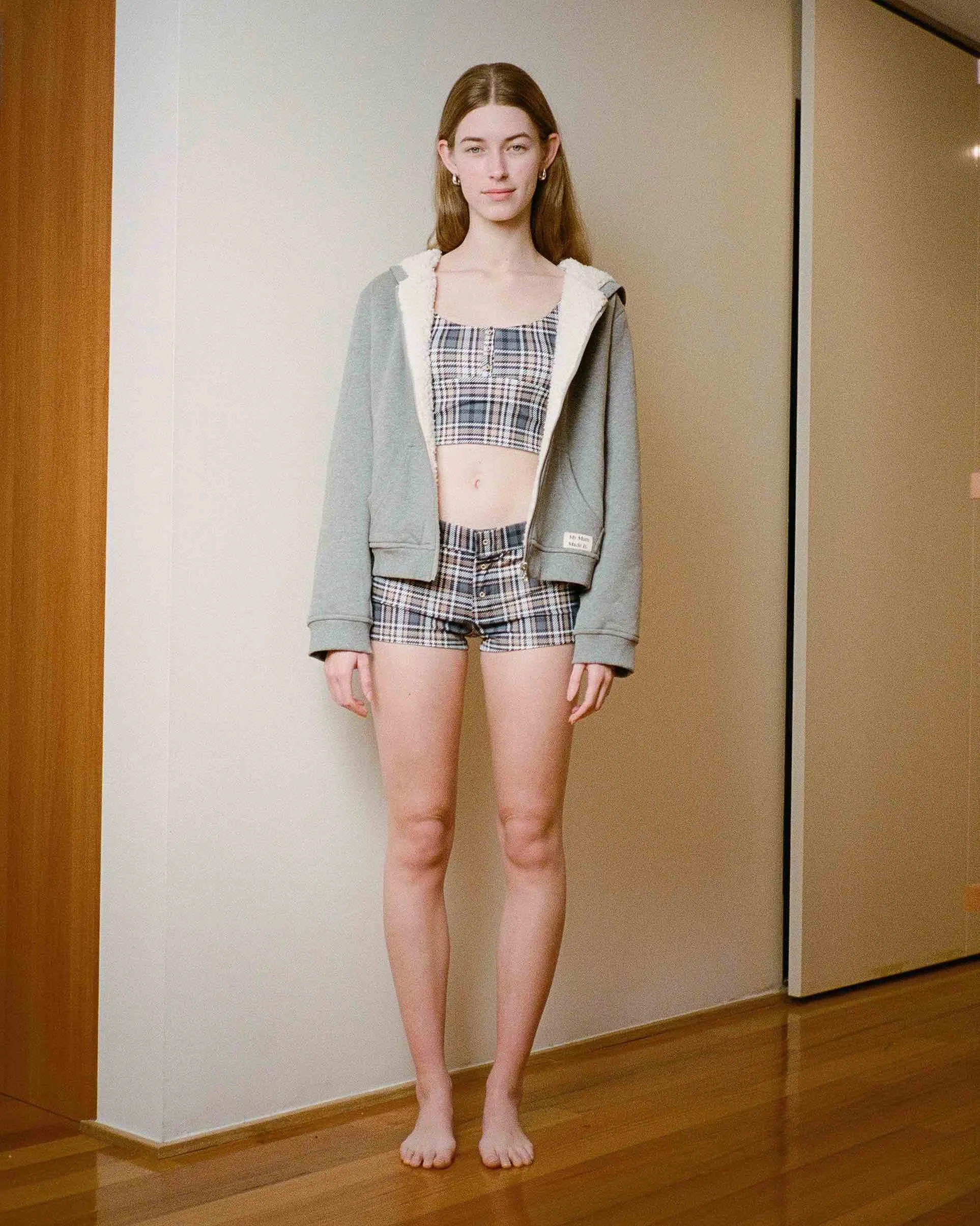 Recycled Poly Button Cami - Early Tide Plaid sold by My Mum Made It product image thumbnail 5