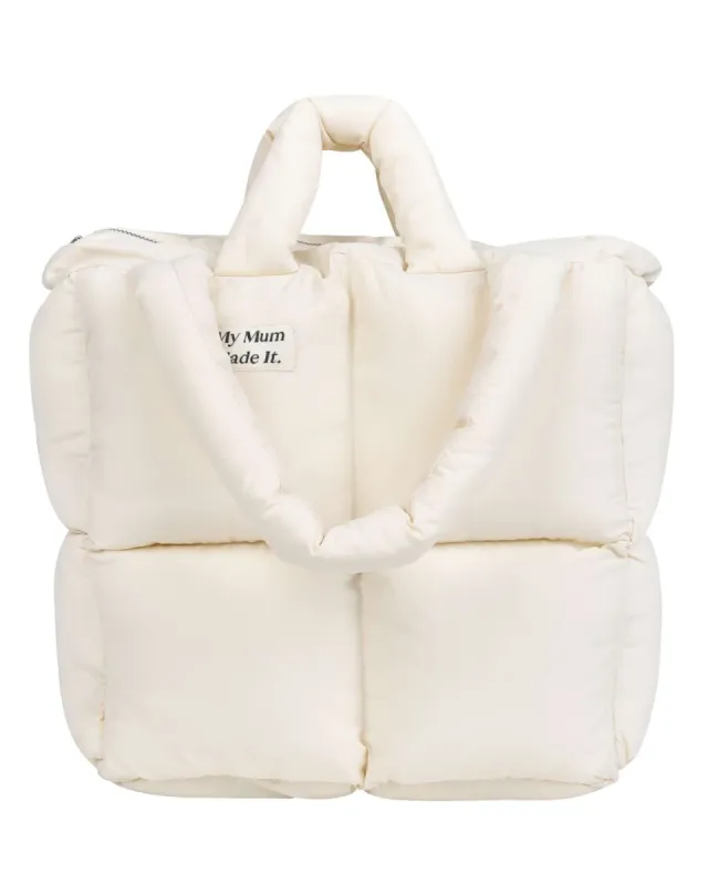 Puffer Tote Bag - Cream sold by My Mum Made It