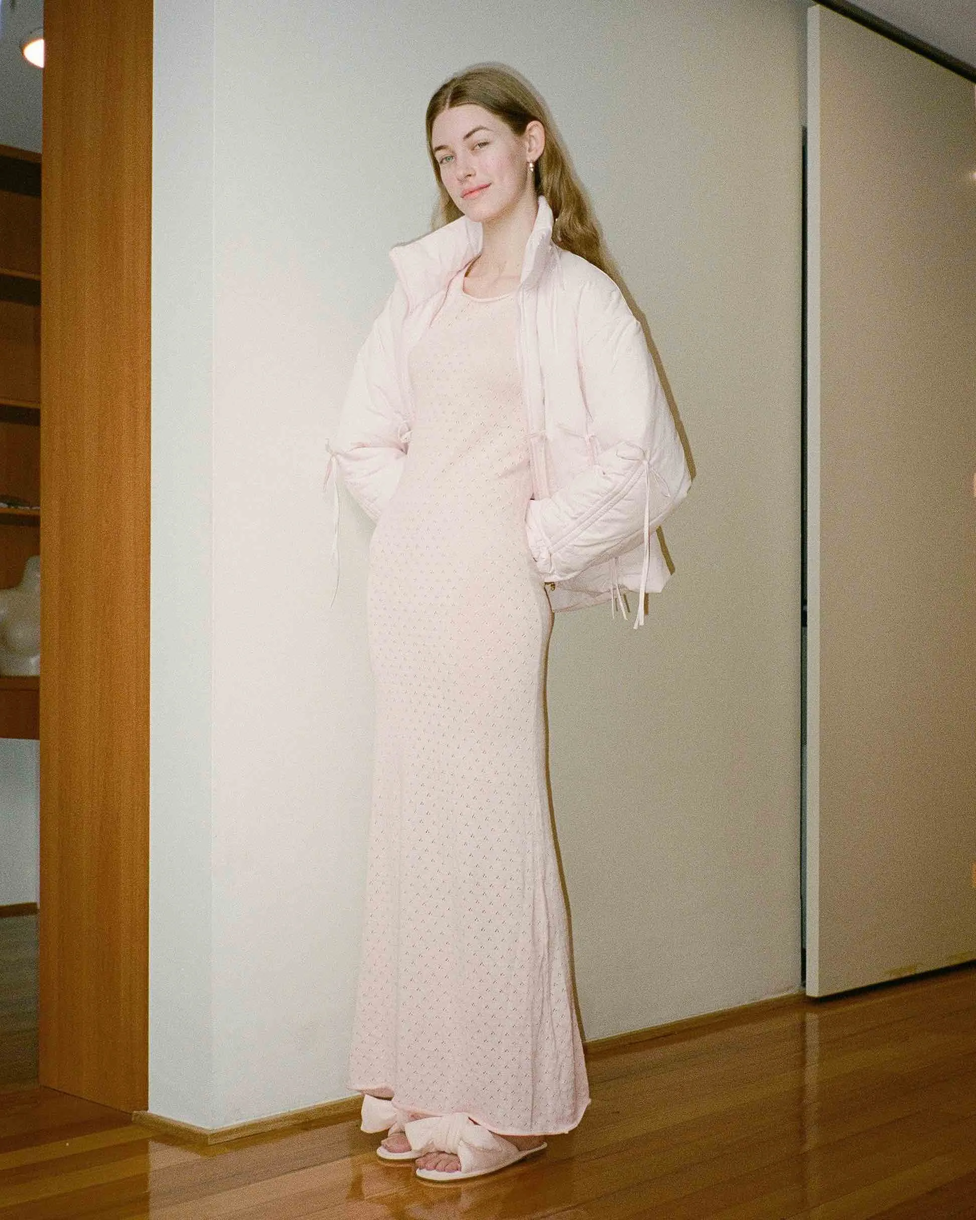 Bow Puffer Jacket - Pink sold by My Mum Made It product image thumbnail 5