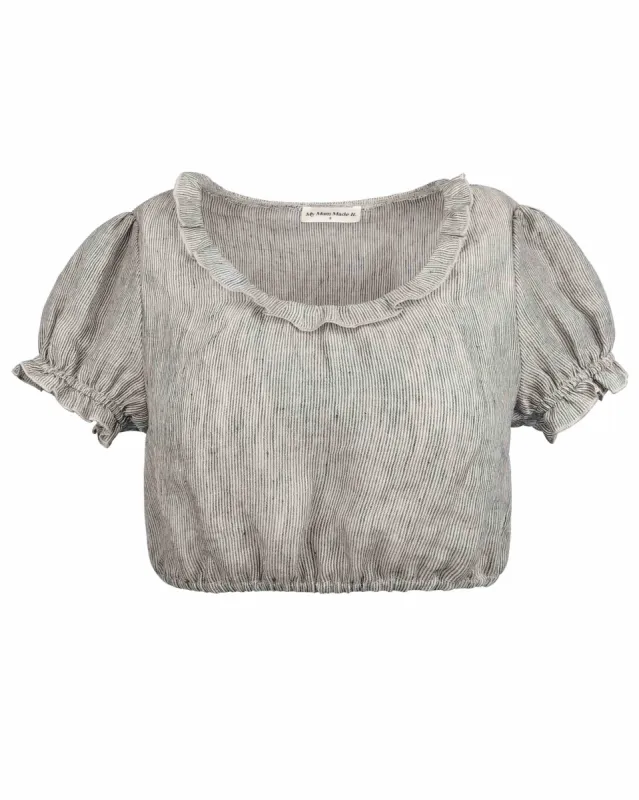 Pleat Puff Sleeve Crop sold by My Mum Made It