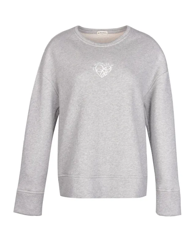 Heart Logo Crew Neck Sweater - Grey sold by My Mum Made It