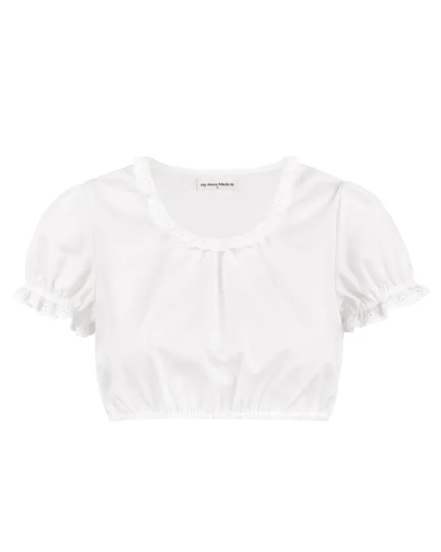 Lace Puff Sleeve Crop sold by My Mum Made It