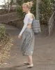 Flannel Quilted Tote Bag - Faded Blue Check sold by My Mum Made It