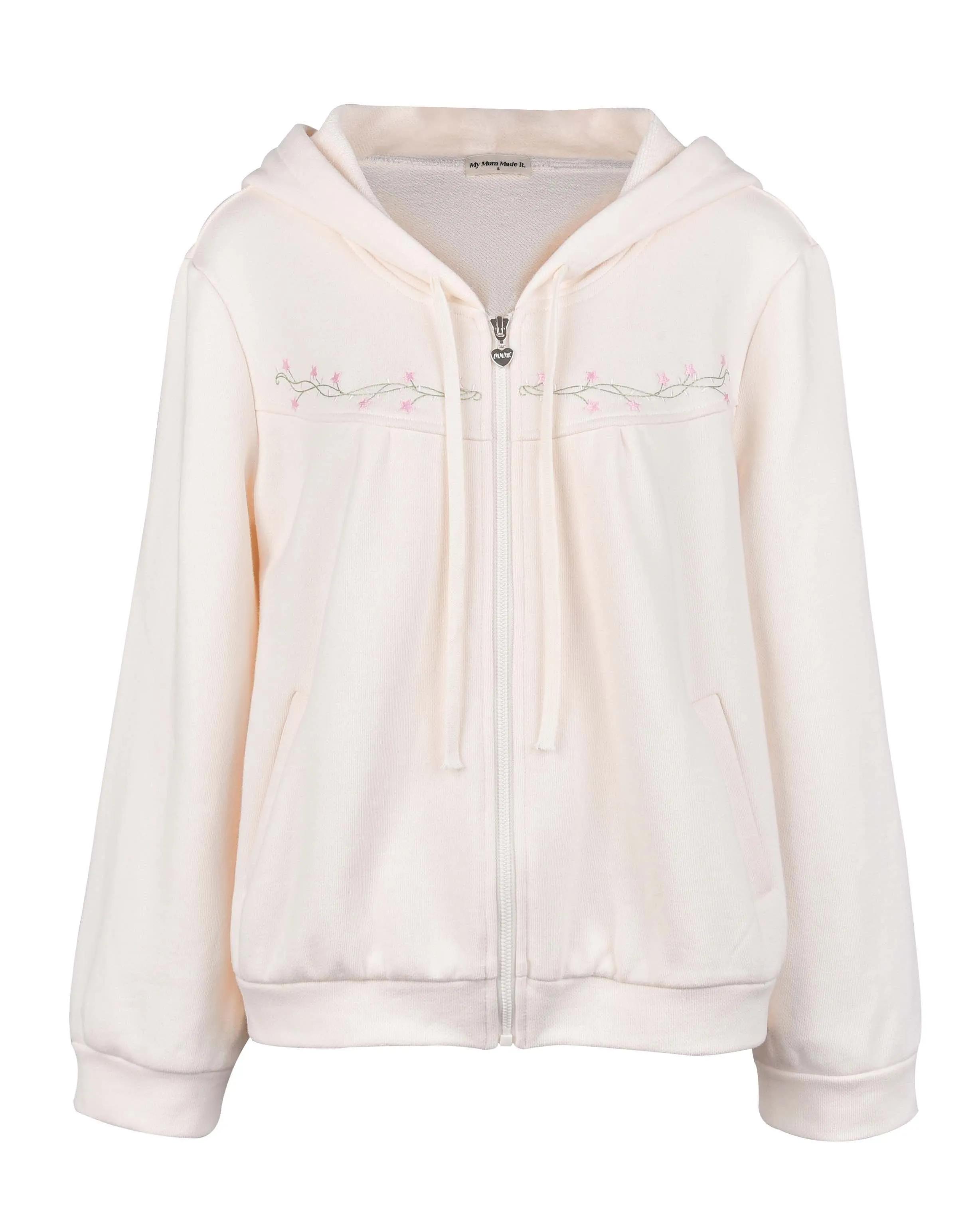 Stars Vine Embroidery Zip-up Hoodie sold by My Mum Made It