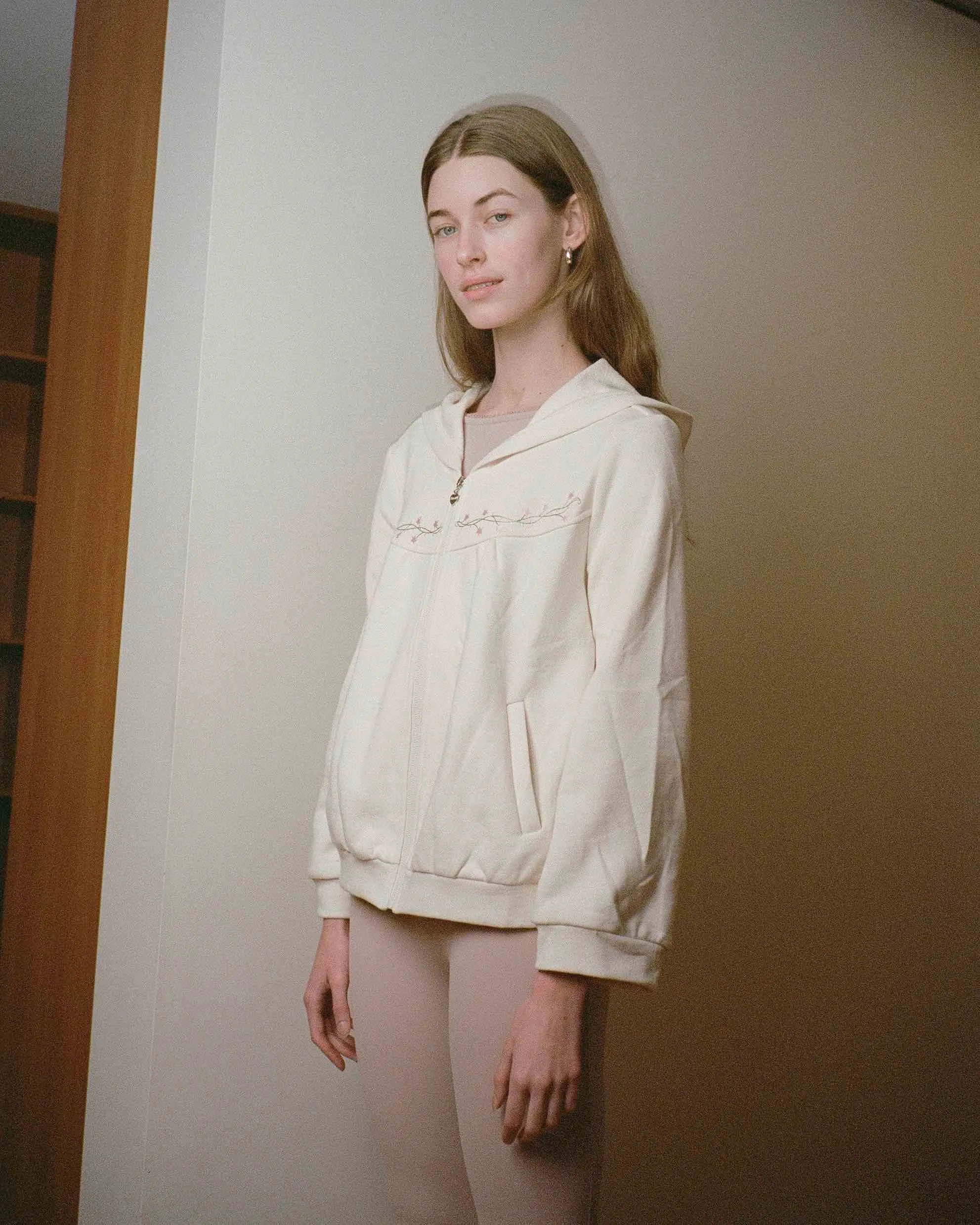 Stars Vine Embroidery Zip-up Hoodie sold by My Mum Made It product image thumbnail 3