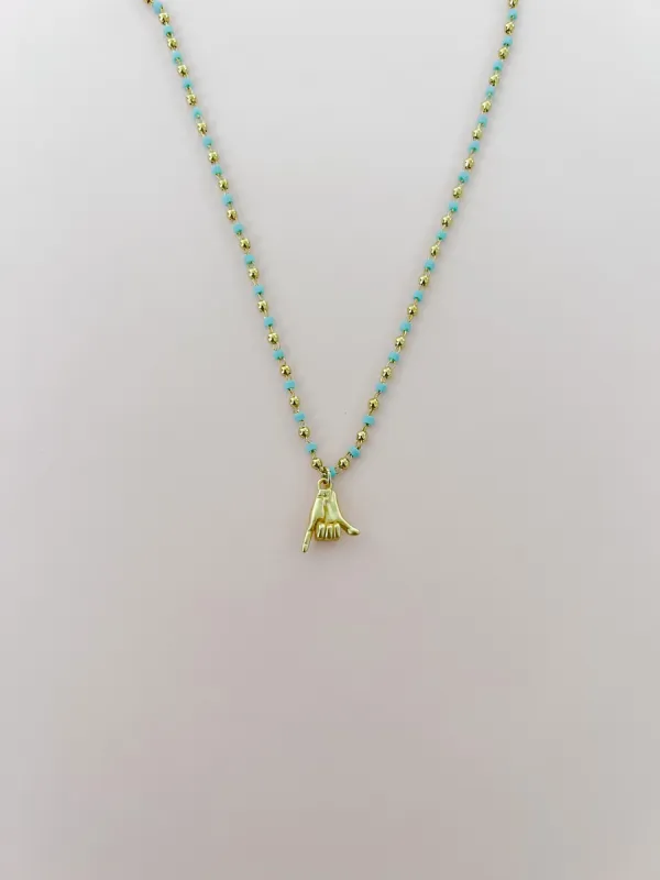 Mini Gold Shaka Necklace sold by Mermaid & Me