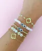 Phi Mu Quatrefoil or Letters Gold Bracelet sold by Mermaid & Me