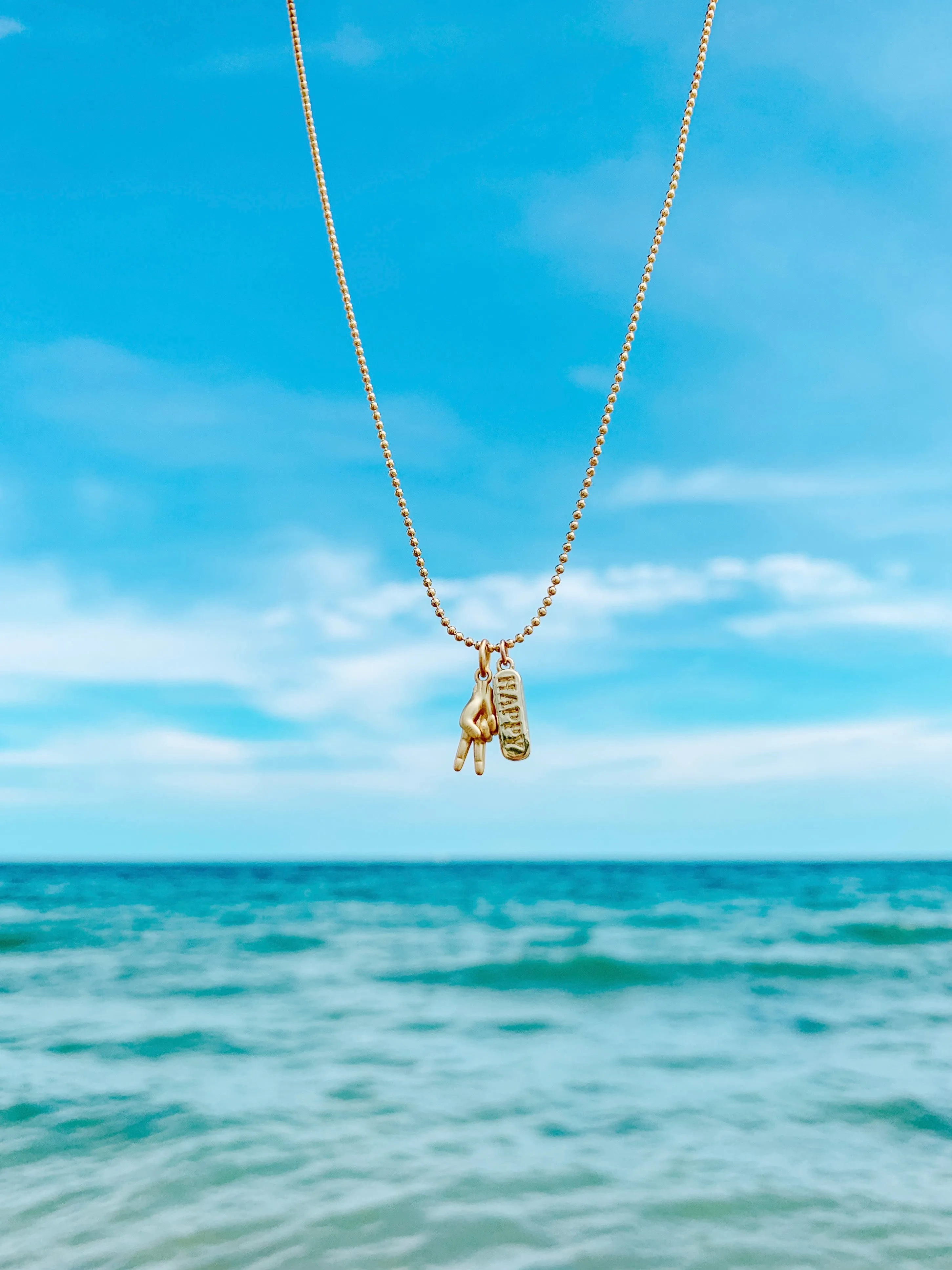 Peace & Happy Necklace sold by Mermaid & Me product image thumbnail 3