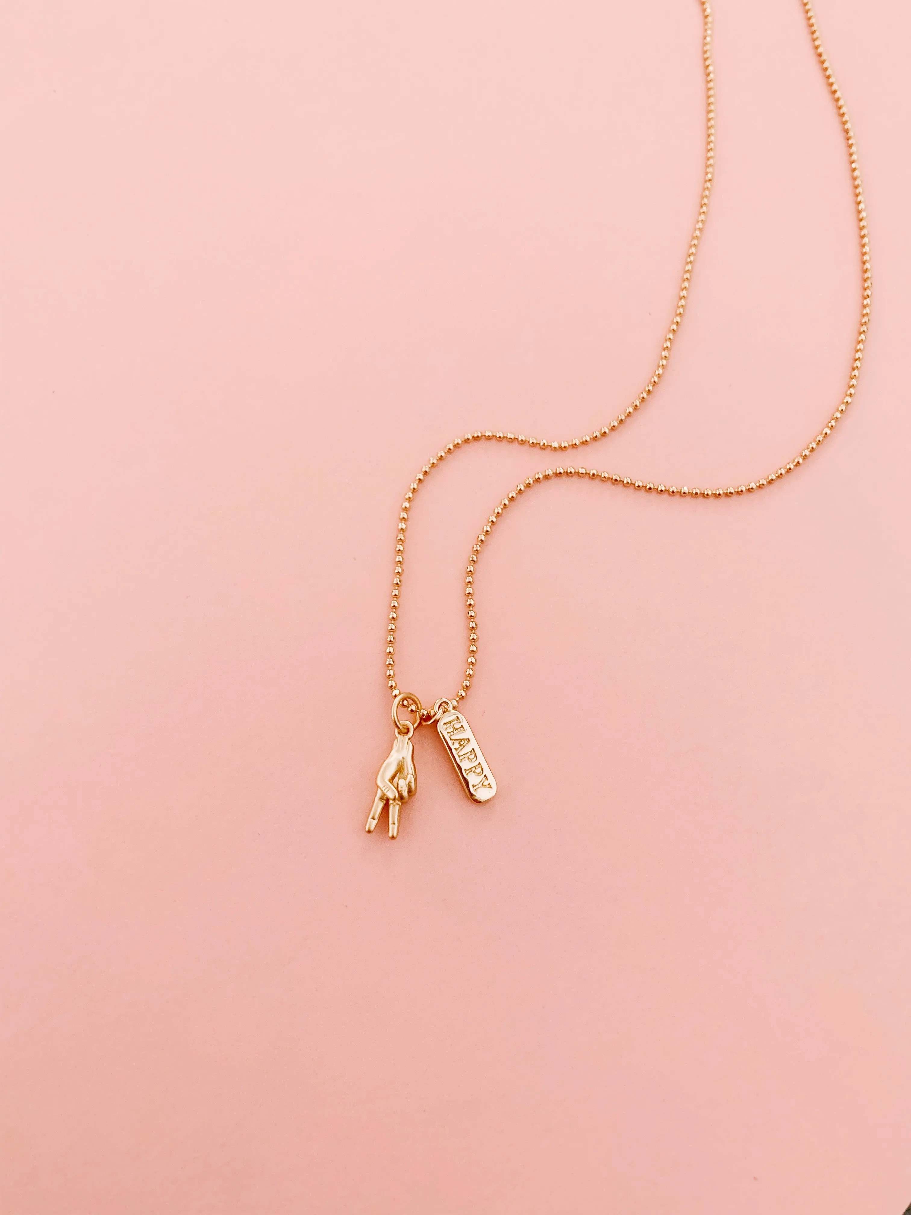 Peace & Happy Necklace sold by Mermaid & Me