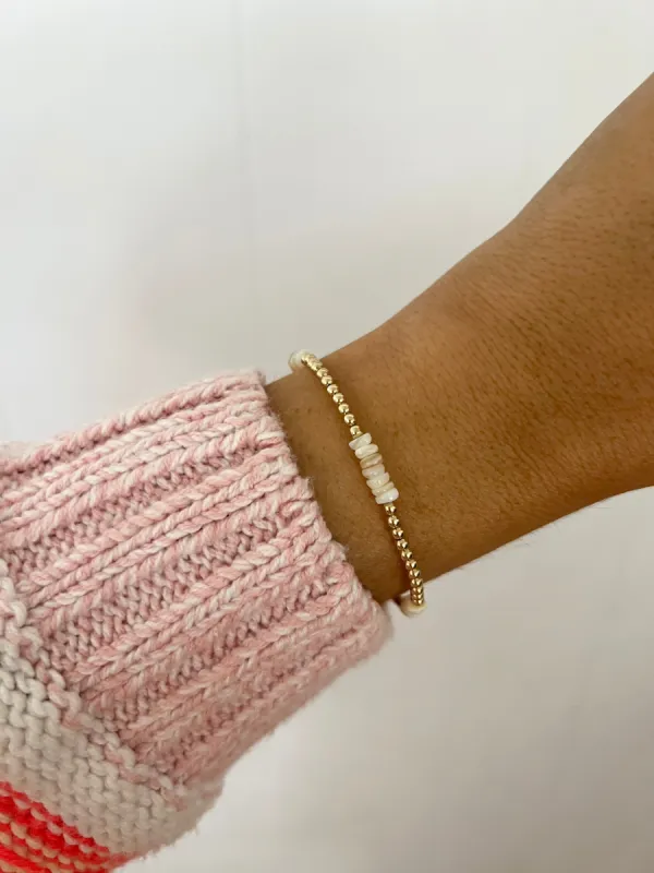 Gold Filled Puka Shell Bracelet sold by Mermaid & Me