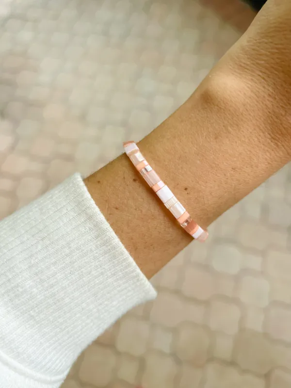 Pink Tile Bracelet sold by Mermaid & Me