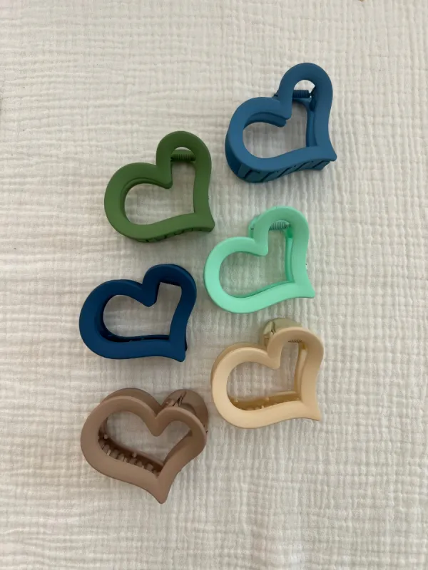 Heart Shaped Hair Claw Clips sold by Mermaid & Me