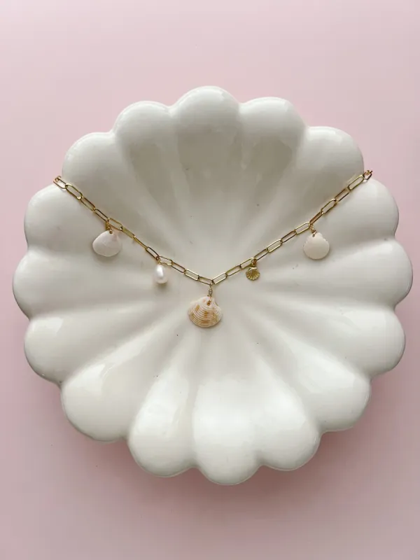 St. Pete Real Seashell Charm Necklace sold by Mermaid & Me
