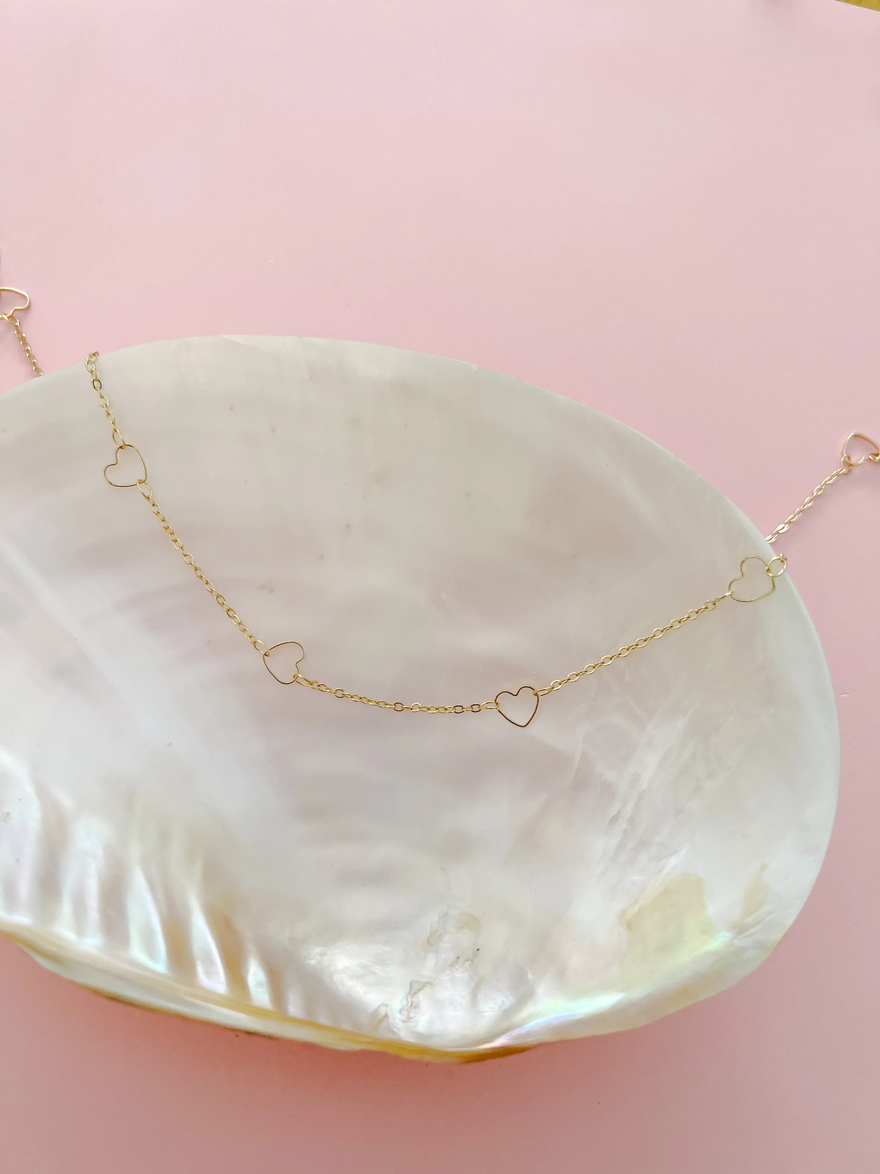 Floating Heart Layering Chain Necklace sold by Mermaid & Me