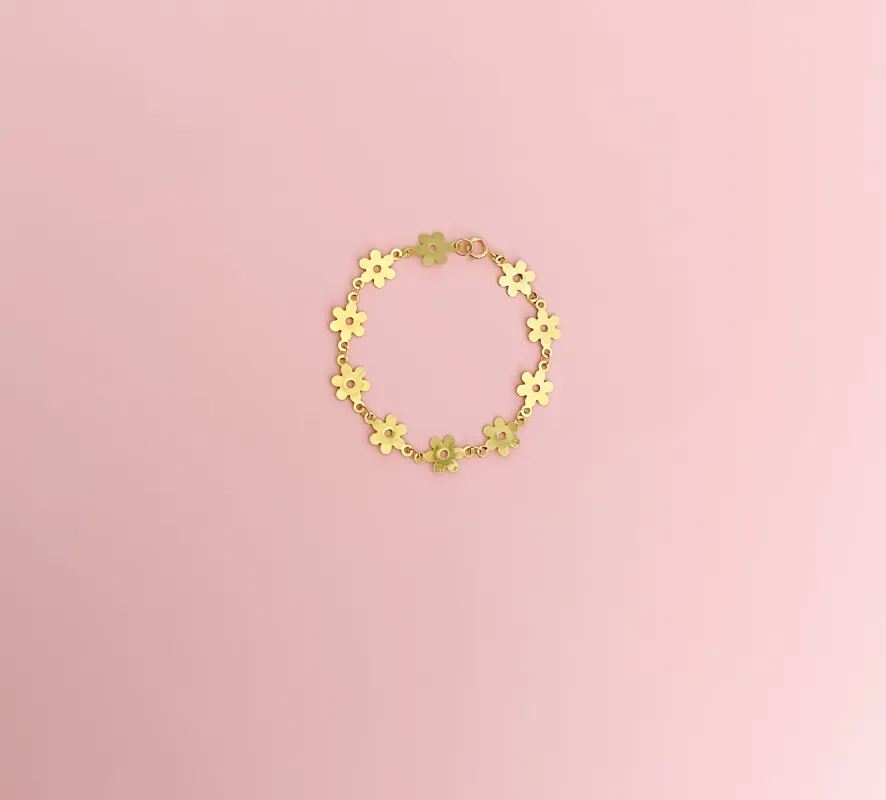 Golden Daisy Bracelet sold by Mermaid & Me