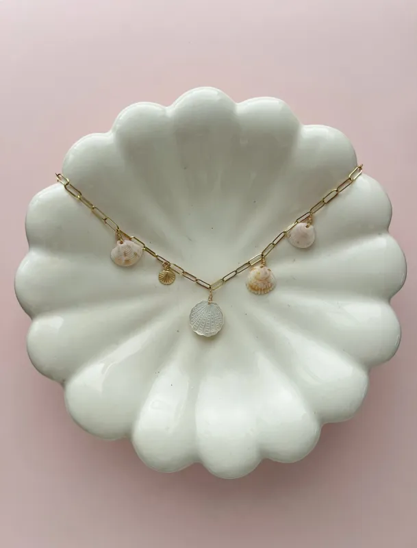 Juno Real Seashell Charm Necklace sold by Mermaid & Me