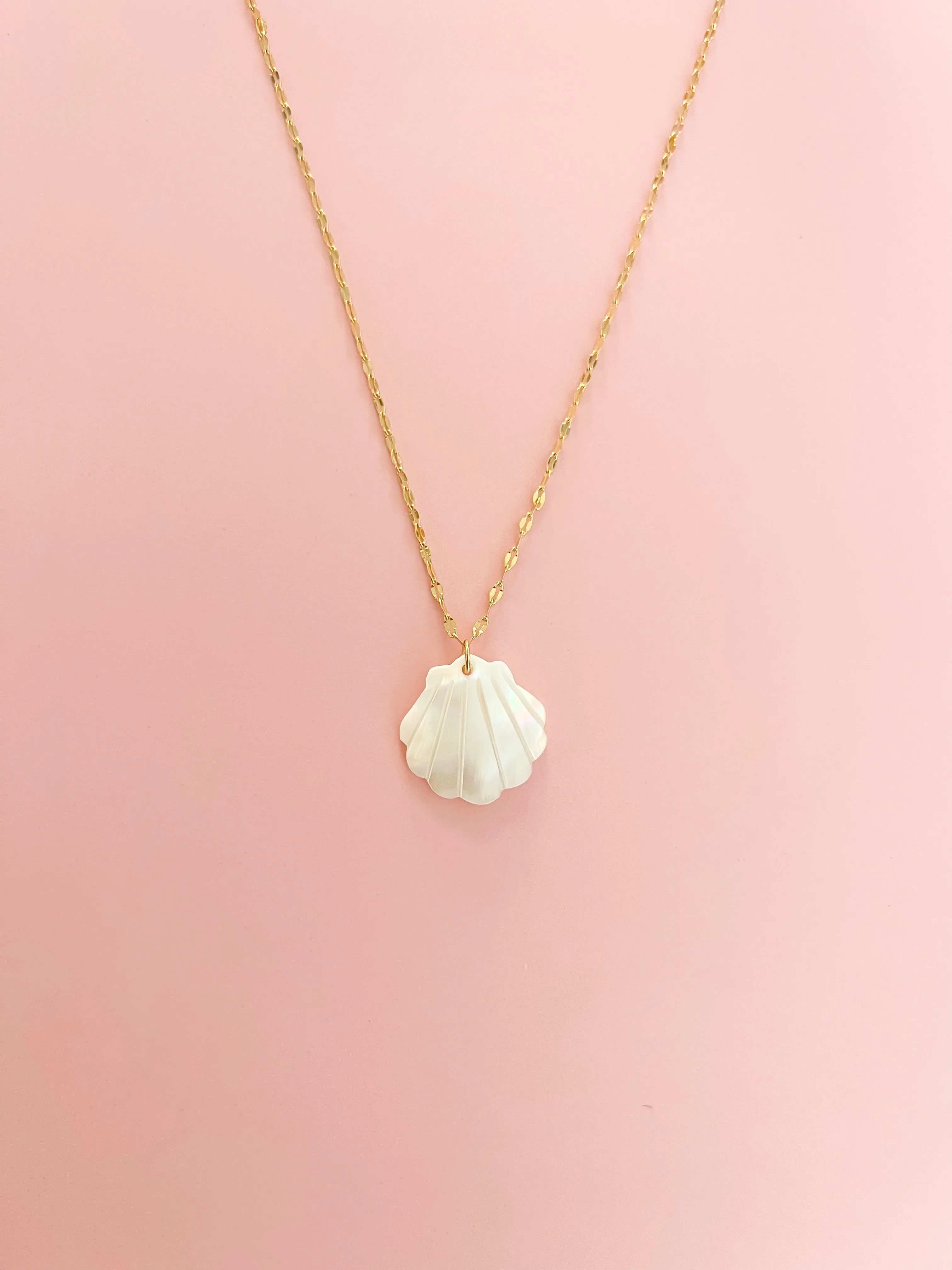 Mother of Pearl Shell Necklace sold by Mermaid & Me