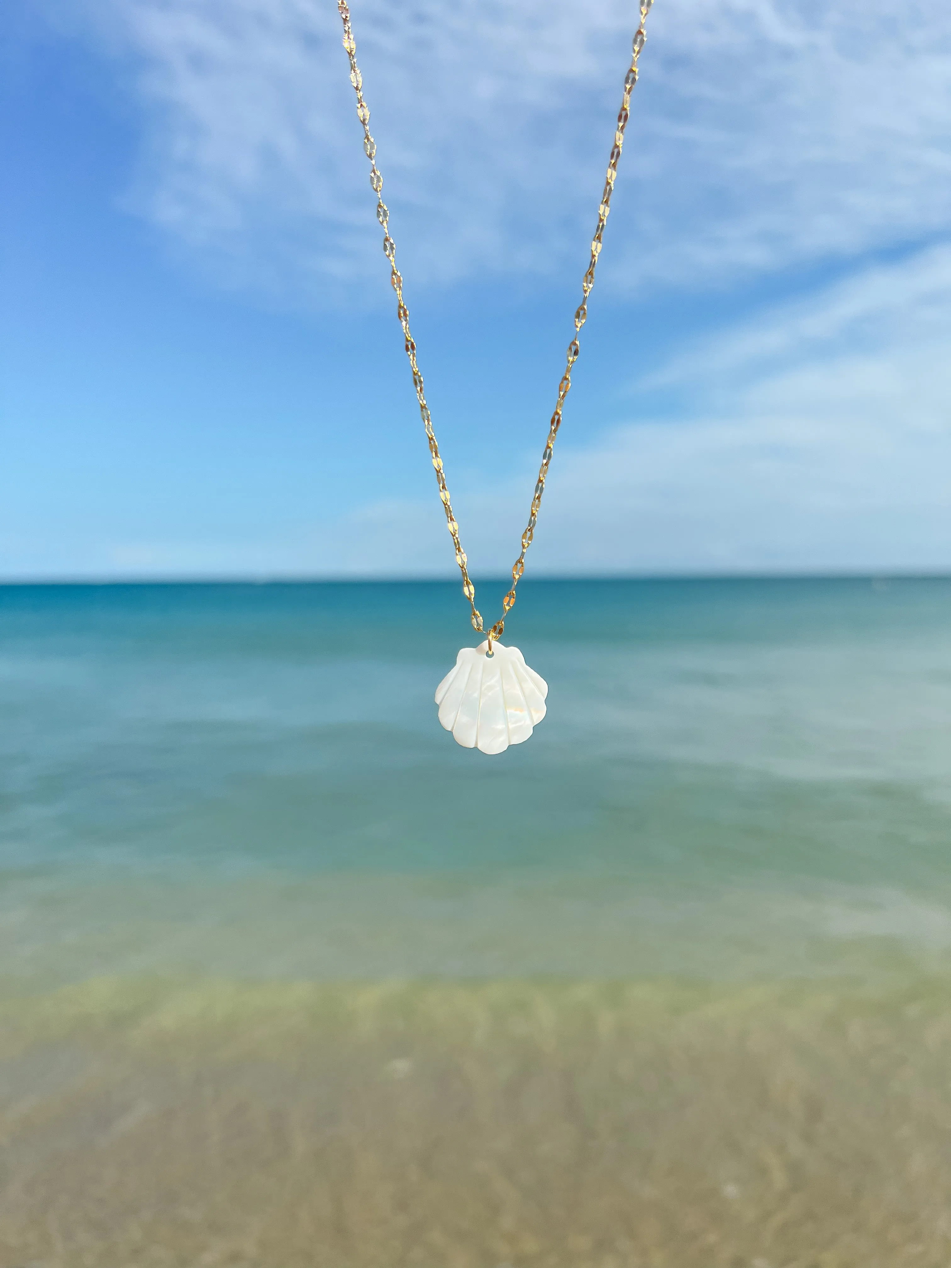 Mother of Pearl Shell Necklace sold by Mermaid & Me product image thumbnail 2