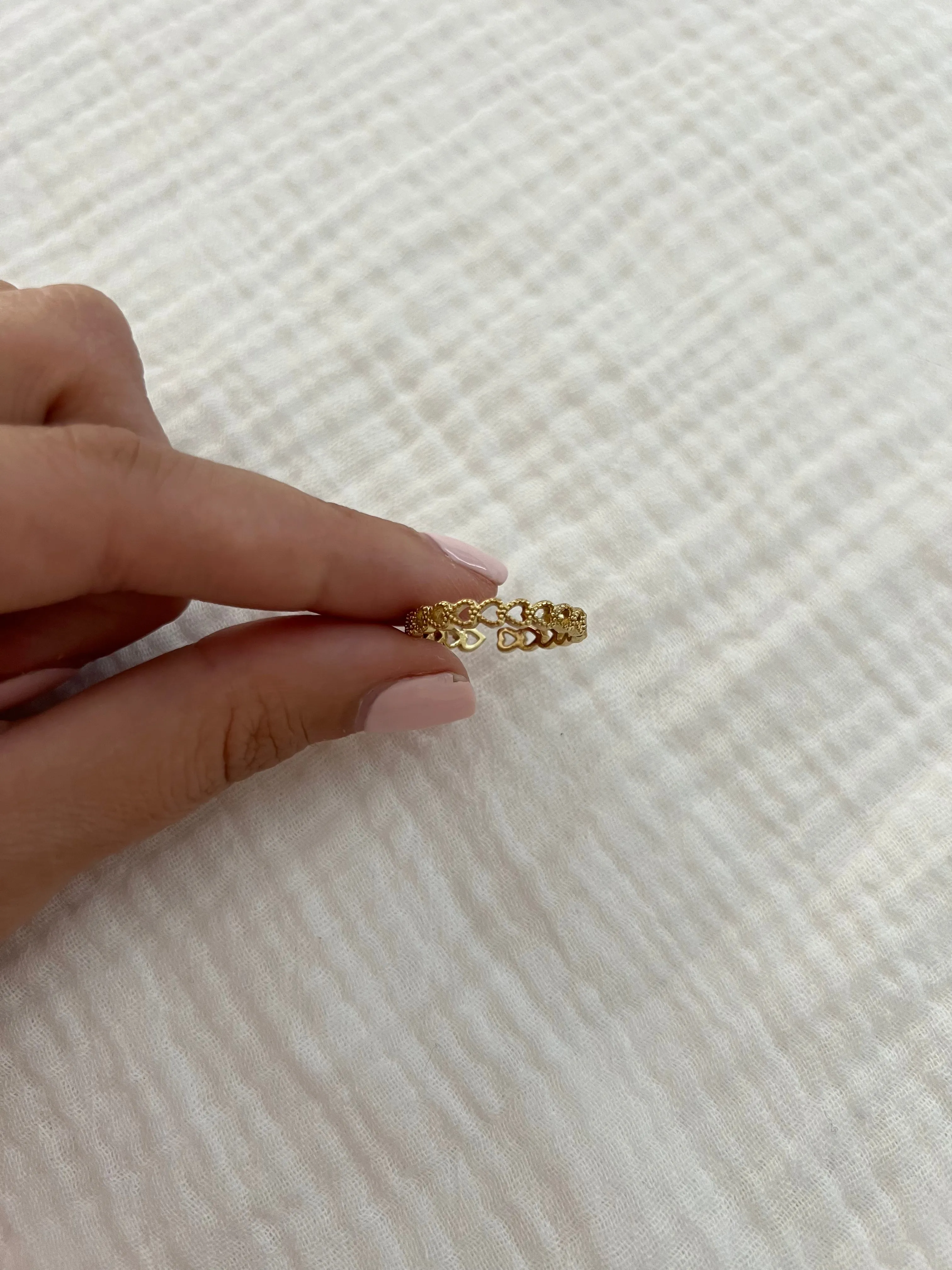 Dot Heart Adjustable Ring sold by Mermaid & Me product image thumbnail 3