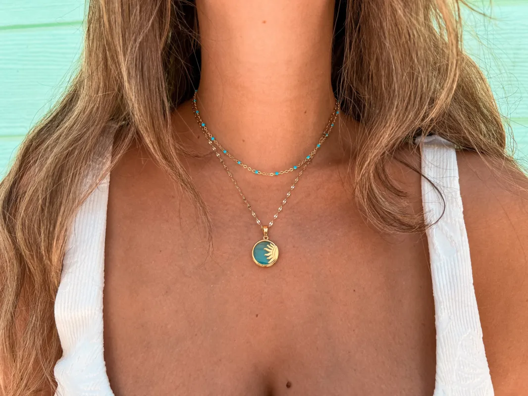 Blue Sun Necklace sold by Mermaid & Me