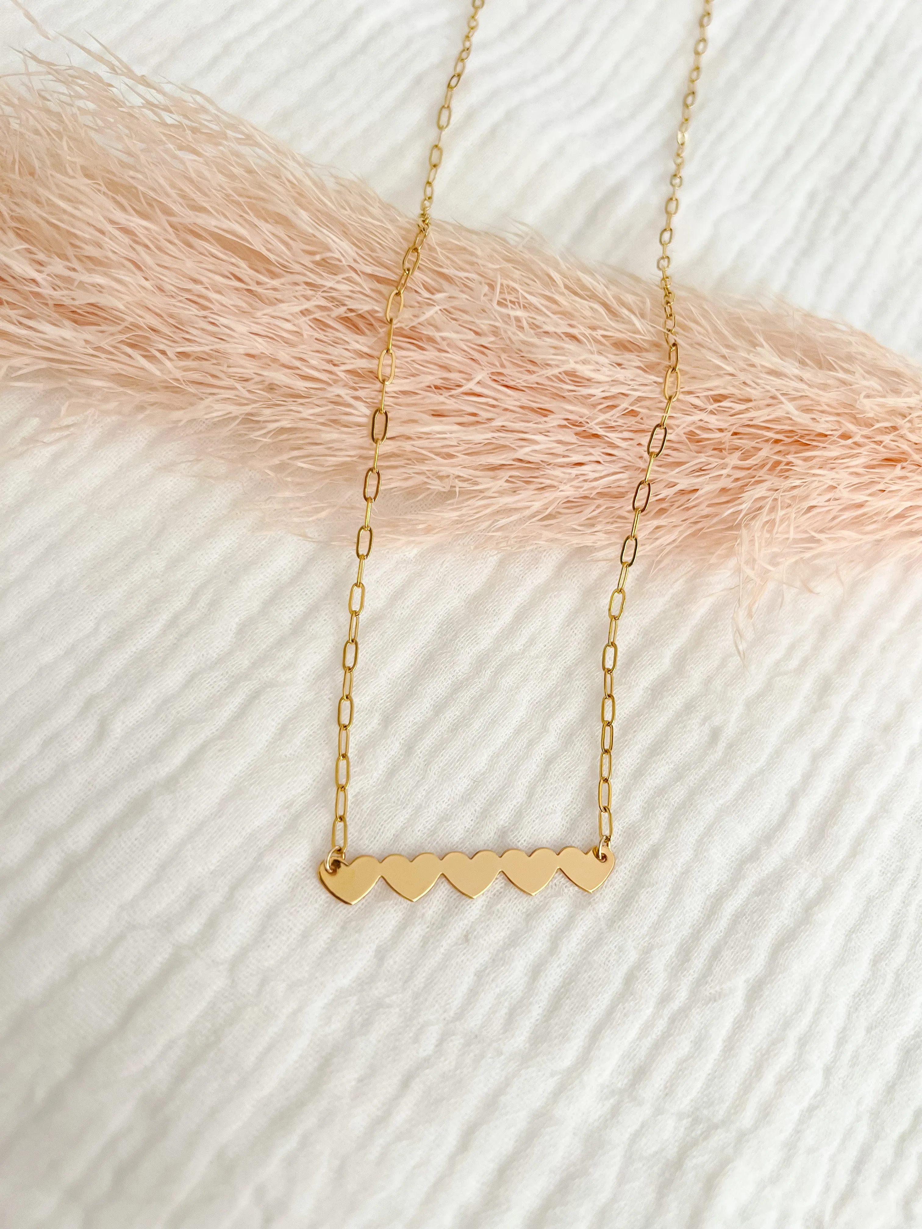 5 Hearts Necklace sold by Mermaid & Me