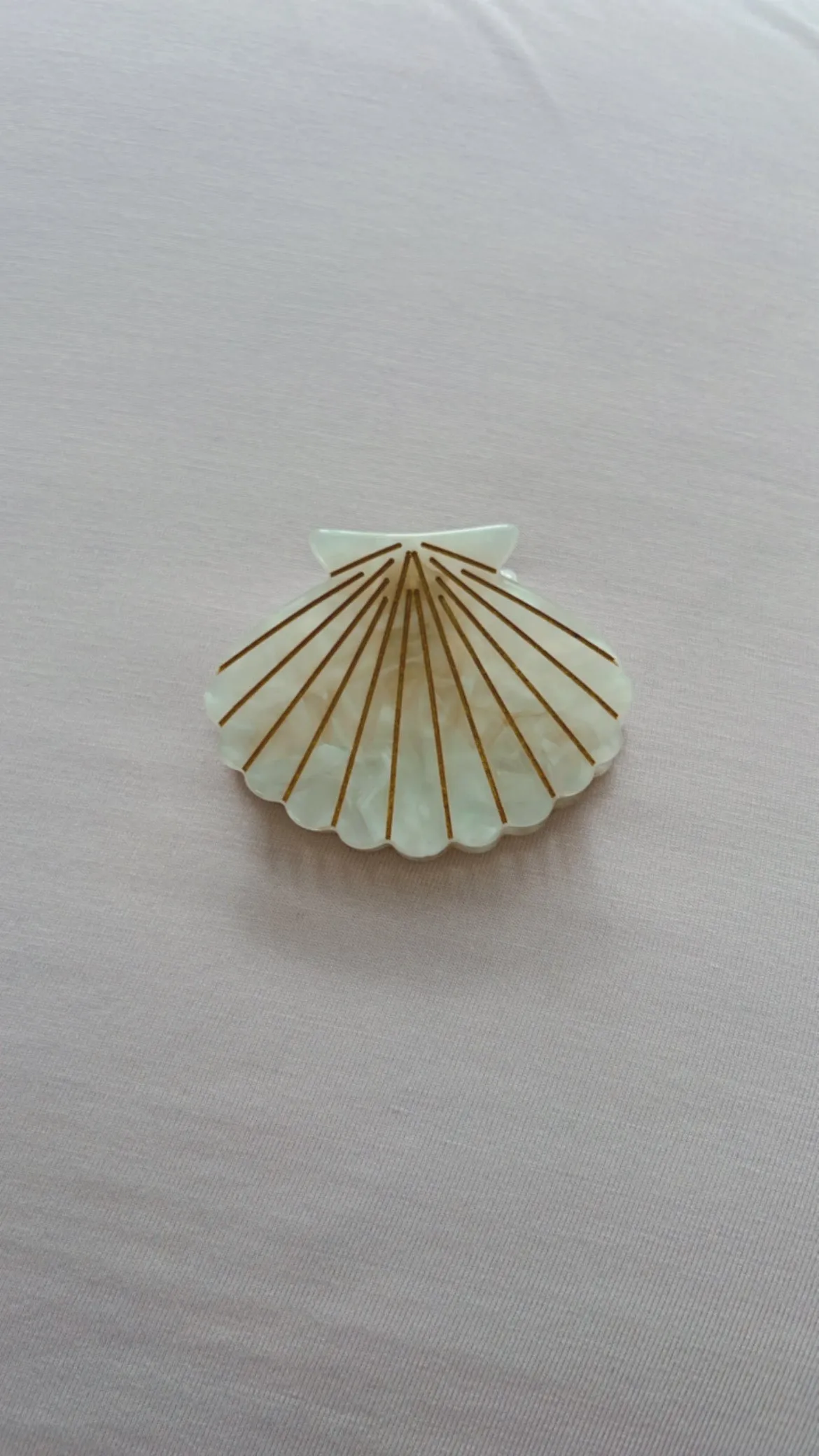White Scallop Shell Hair Claw Clip sold by Mermaid & Me