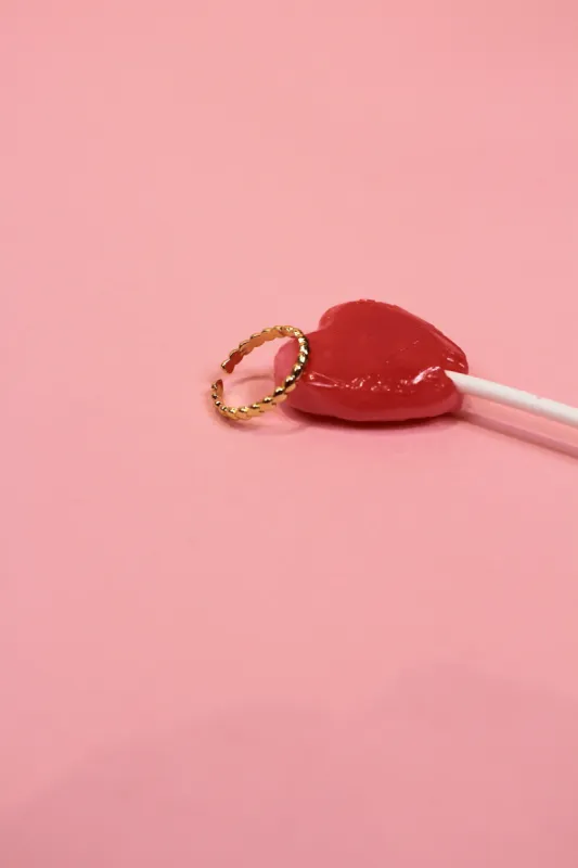 Dainty Heart Adjustable Ring sold by Mermaid & Me