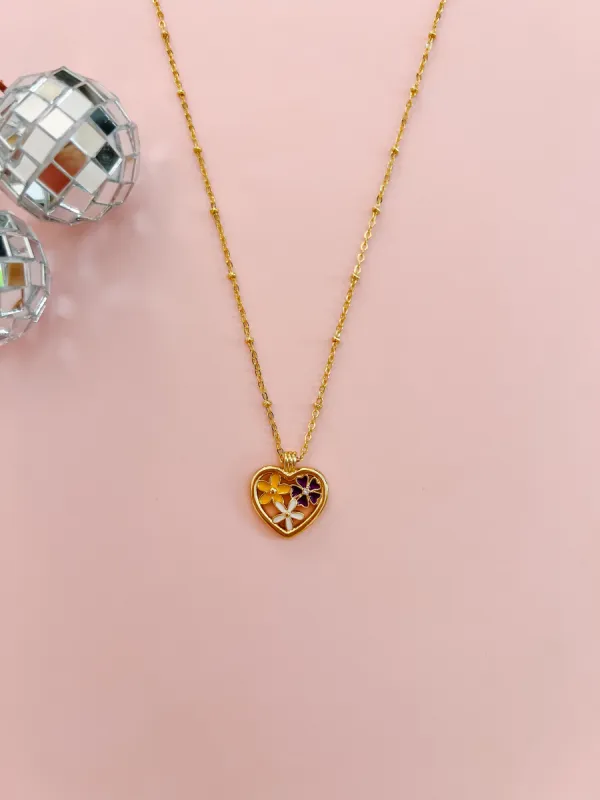 Heart of Flowers Necklace sold by Mermaid & Me