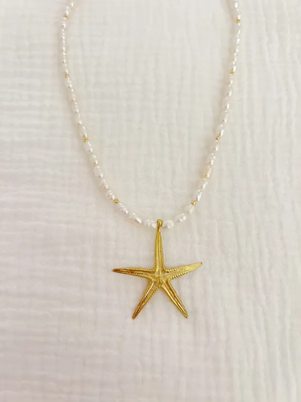 Pearl & Starfish Necklace sold by Mermaid & Me