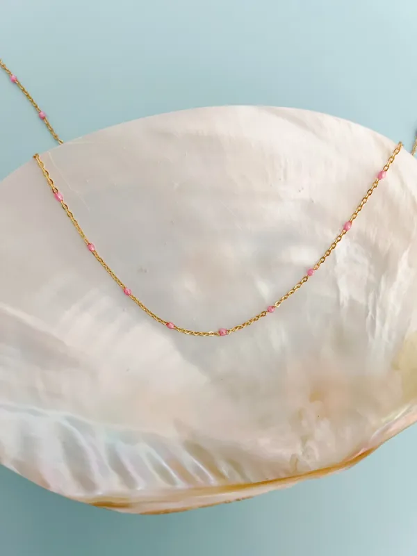 Gold Filled Rose Satellite Layering Necklace Chain sold by Mermaid & Me