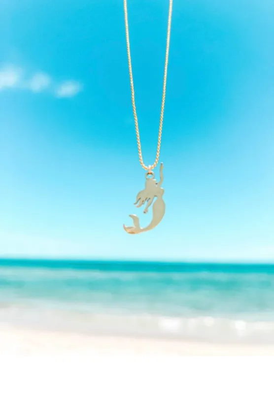 Gold Mermaid Necklace sold by Mermaid & Me