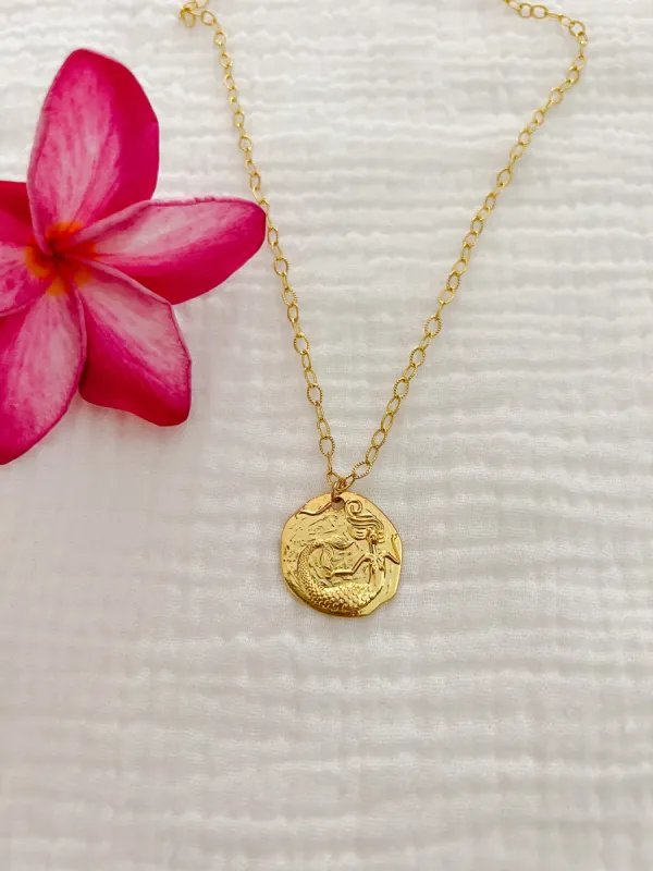 Mermaid Coin Necklace sold by Mermaid & Me